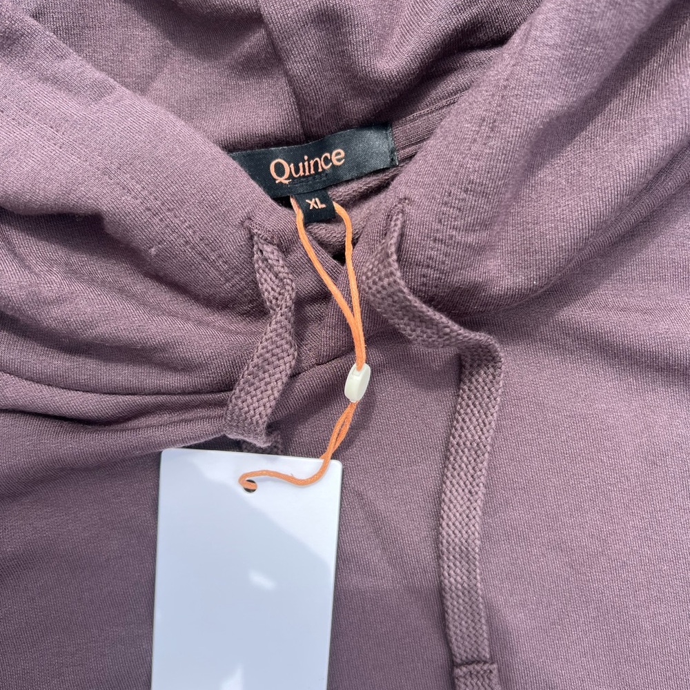 Quince Purple / Eggplant Maternity Hoodie with Kangaroo Pocket - Picture 9 of 10